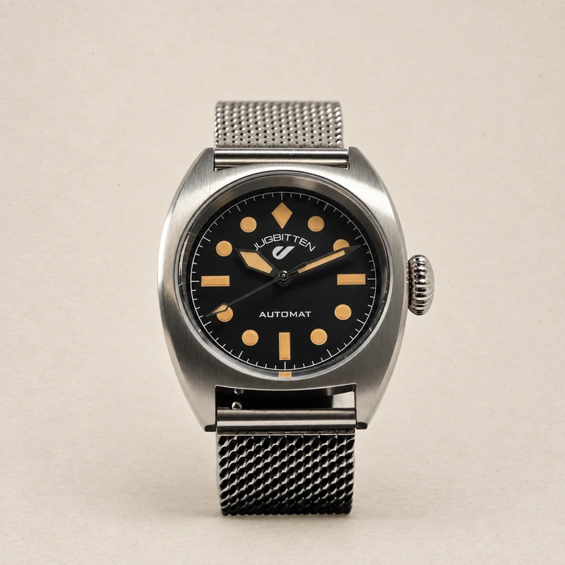 Jugbitten °363 Refined 36 mm -automaattikello teräksisellä verkkorannekkeella